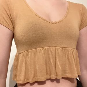 Girly Yellow Crop Top